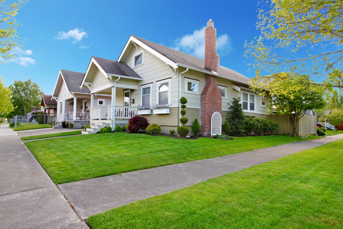 Beautiful American small house exterior. - K.S. WOOD