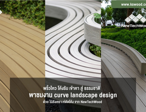 พริ้วไหว โค้งรับ เข้าหา สู่ ธรรมชาติ  พาชมงาน curve landscape design  ด้วย ไม้สังเคราะห์ดัดโค้ง จาก NewTechWood 