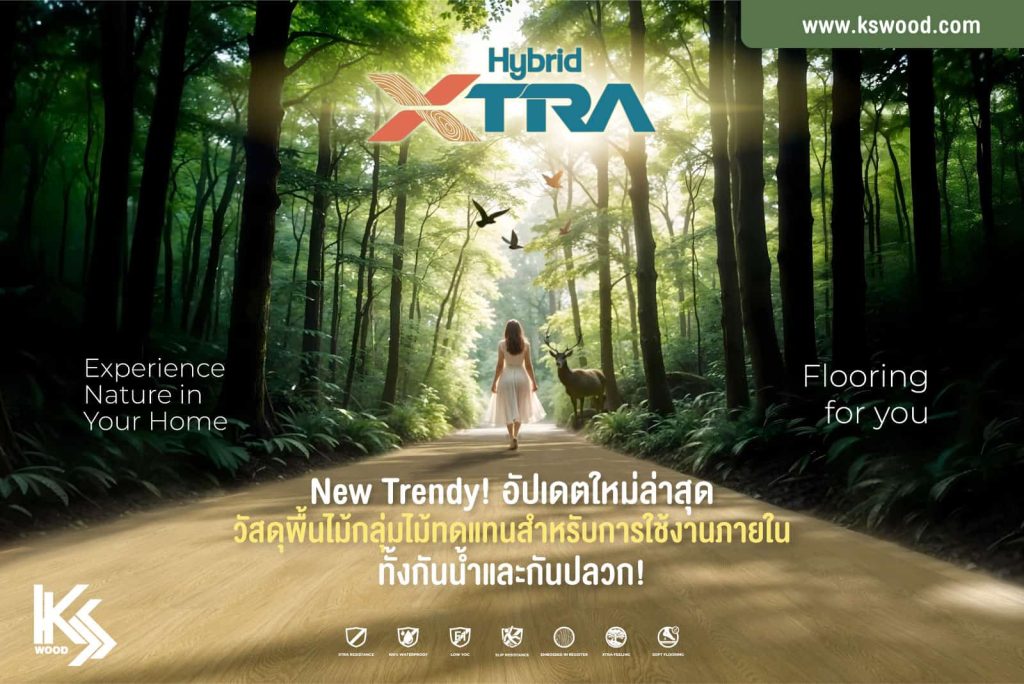 New Trendy! อัปเดตใหม่ล่าสุดกับวัสดุพื้นไม้กลุ่มไม้ทดแทนสำหรับการใช้งานภายใน ทั้งกันน้ำและกันปลวก!