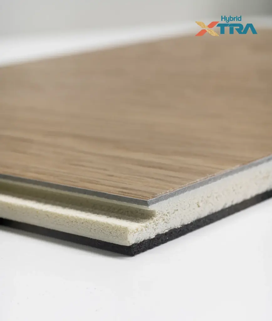 รูปโคลสอัปแกนกลางของ Hybrid XTRA รอถ่าย*** ALT: พื้นไม้เทียม WPC สำหรับติดตั้งภายใน Hybrid XTRA by K.S. WOOD แกนกลาง WPC น้ำหนักเบา กันปลวก และ แกนน้ำ 100%