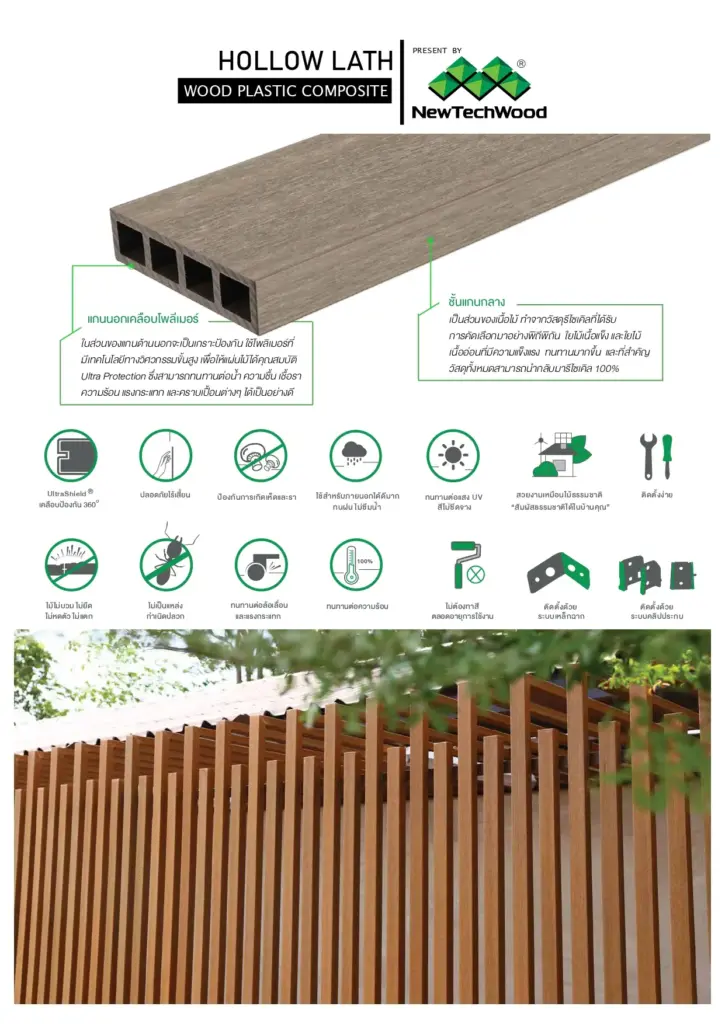 ระแนงไม้เทียมkswood